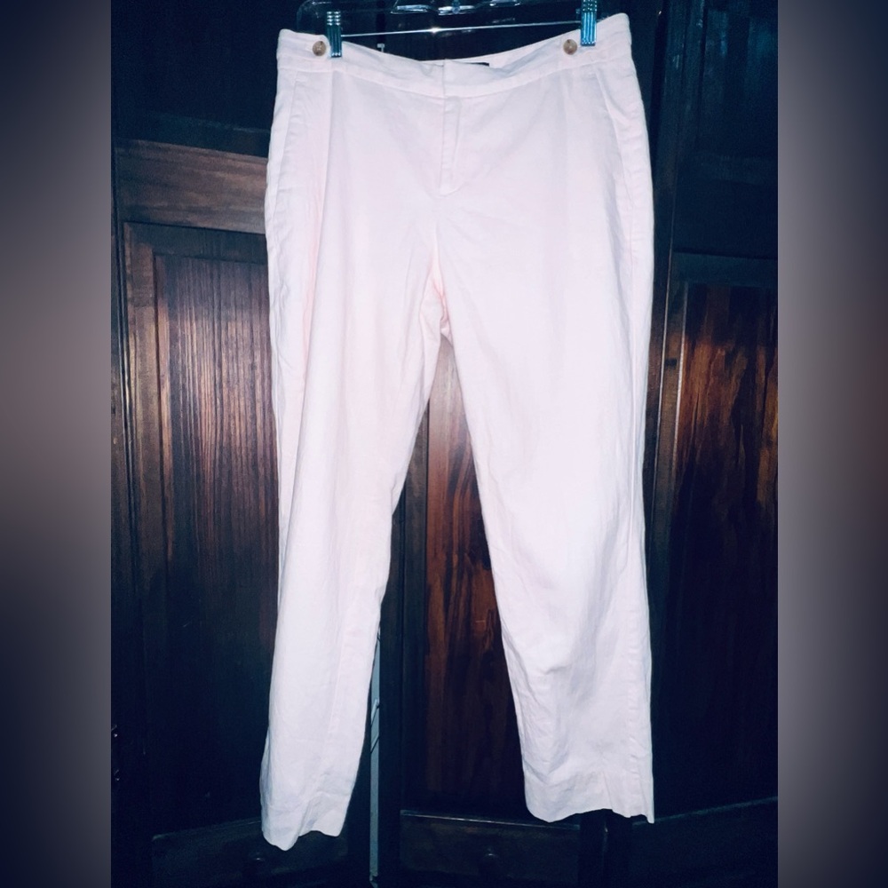 Banana‎ republic pink linen blend size 4 lined pants